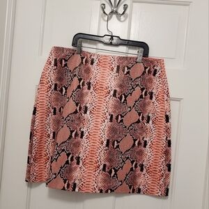 Endless Rose Snakeprint Faux Leather Mini Skirt Size XL